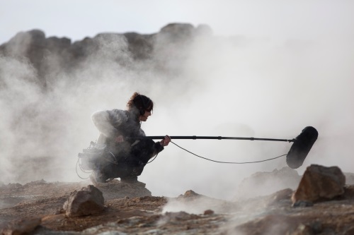 IAS Fellow Jana Winderen recording wildlife soundscapes